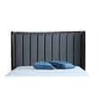 Eden Home Upholstered Modern Faux Leather Full Bed Frame in Graphite Gray