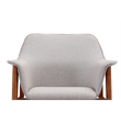 Eden Home Modern Fabric Upholstered Accent Chair in Gray/Walnut