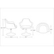 Eden Home Adjustable Height Fabric & Metal Accent Chair in Red/Chrome