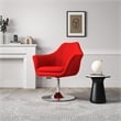 Eden Home Adjustable Height Fabric & Metal Accent Chair in Red/Chrome