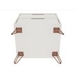 Eden Home 2-Drawer Contemporary Wood Nightstand in Off White/Natural (Set of 2)