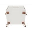 Eden Home 2-Drawer Contemporary Wood Nightstand in Off White (Set of 2)