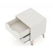 Eden Home 2-Drawer Modern Engineered Wood Nightstand in Off White