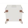 Eden Home 2-Drawer Modern Engineered Wood Nightstand in Off White