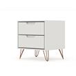 Eden Home 2-Drawer Modern Engineered Wood Nightstand in Off White
