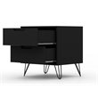 Eden Home 2-Drawer Contemporary Wood Nightstand in Black (Set of 2)