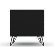 Eden Home 2-Drawer Contemporary Wood Nightstand in Black (Set of 2)