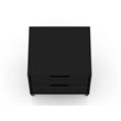 Eden Home 2-Drawer Contemporary Wood Nightstand in Black (Set of 2)