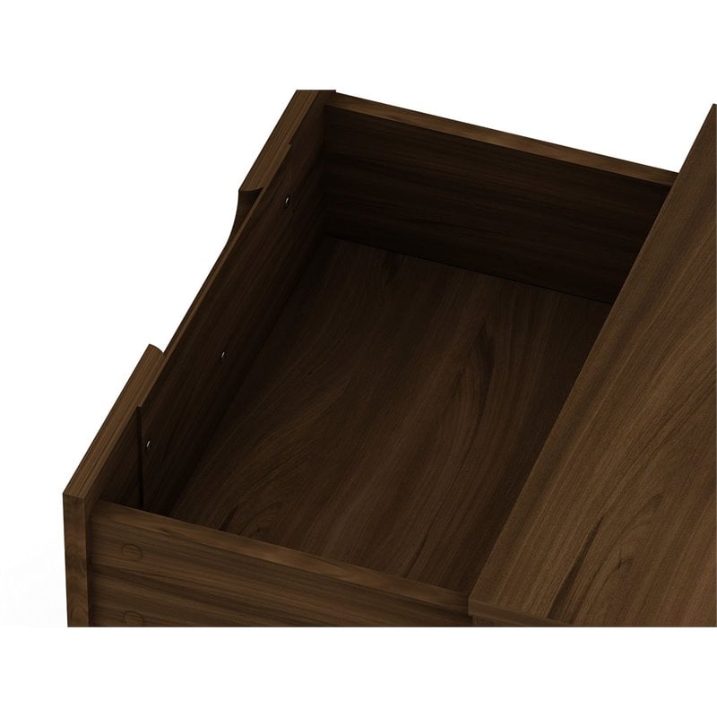 Eden Home 2-Drawer Contemporary Wood Nightstand in Brown (Set of 2)
