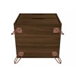 Eden Home 2-Drawer Contemporary Wood Nightstand in Brown (Set of 2)