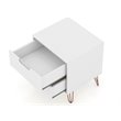Eden Home 2-Drawer Contemporary Wood Nightstand in White (Set of 2)
