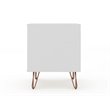 Eden Home 2-Drawer Contemporary Wood Nightstand in White (Set of 2)