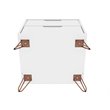 Eden Home 2-Drawer Contemporary Wood Nightstand in White (Set of 2)