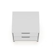 Eden Home 2-Drawer Contemporary Wood Nightstand in White (Set of 2)
