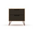 Eden Home 2-Drawer Modern Wood Nightstand in Gray (Set of 2)