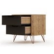 Eden Home 2-Drawer Modern Wood Nightstand in Gray (Set of 2)