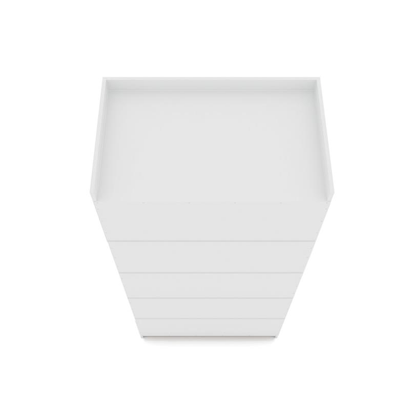 Eden Home 2-Piece Contemporary Wood Open Sectional Closet Set in White