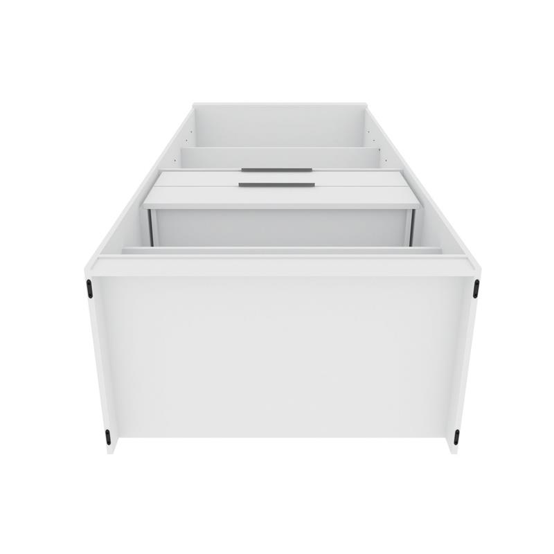 Eden Home 2-Piece Contemporary Wood Open Sectional Closet Set in White