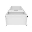 Eden Home 2-Piece Contemporary Wood Open Sectional Closet Set in White