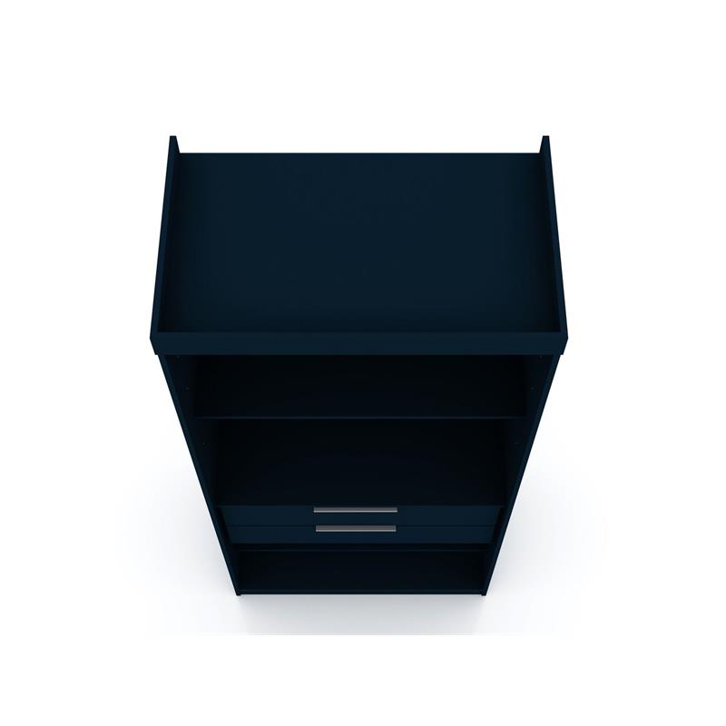 Eden Home 2-Piece Contemporary Wood Open Sectional Closet Set in Midnight Blue