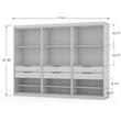 Eden Home 3-Piece Contemporary Wood Open Sectional Closet Set in White