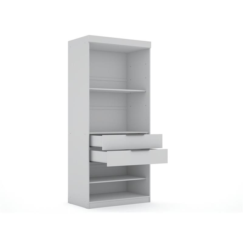 Eden Home 3-Piece Contemporary Wood Open Sectional Closet Set in White