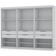 Eden Home 3-Piece Contemporary Wood Open Sectional Closet Set in White