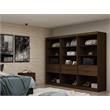 Eden Home 3-Piece Contemporary Wood Open Sectional Closet Set in Brown