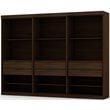 Eden Home 3-Piece Contemporary Wood Open Sectional Closet Set in Brown