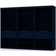 Eden Home 3-Piece Contemporary Wood Open Sectional Closet Set in Midnight Blue