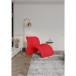 Eden Home Contemporary Wool Blend Fabric Accent Chair in Red