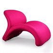 Eden Home Contemporary Fabric Accent Lounge Chair in Fuchsia Pink (Set of 2)