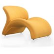 Eden Home Contemporary Wool Blend Fabric Accent Chair in Yellow