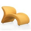 Eden Home Contemporary Wool Blend Fabric Accent Chair in Yellow (Set of 2)