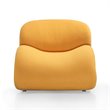 Eden Home Contemporary Wool Blend Fabric Accent Chair in Yellow (Set of 2)