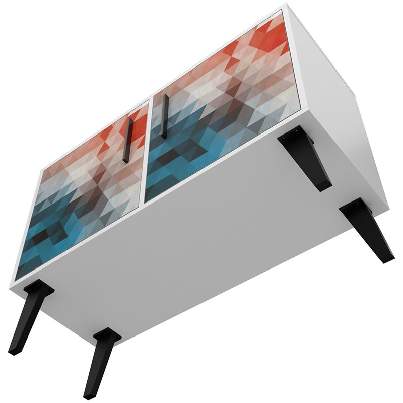 Eden Home Mid-Century Engineered Wood Sideboard in Multi-Color