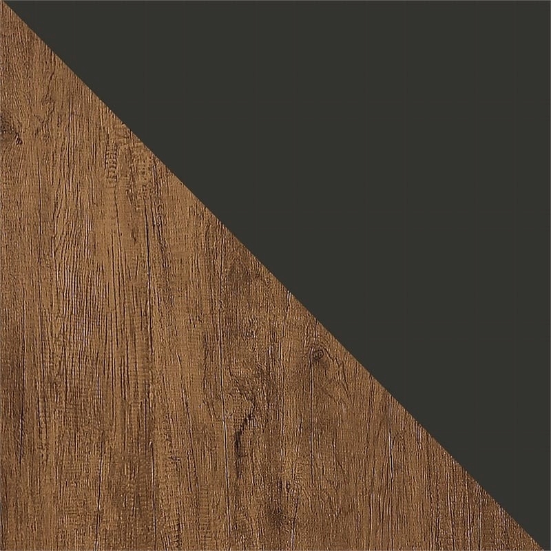 Eden Home 3-Drawer Wood Dresser and Nightstand in Textured Gray/Natural