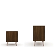 Eden Home 3-Drawer Mid-Century Wood Dresser and Nightstand in Brown
