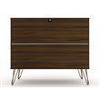 Eden Home 3-Drawer Contemporary Wood Dresser in Brown (Set of 2)