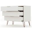 Eden Home 3-Drawer Contemporary Wood Dresser in Off White (Set of 2)