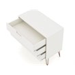 Eden Home 3-Drawer Contemporary Wood Dresser in Off White (Set of 2)
