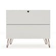 Eden Home 3-Drawer Contemporary Wood Dresser in Off White (Set of 2)