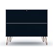 Eden Home 3-Drawer Contemporary Wood Dresser in Blue (Set of 2)