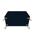 Eden Home 3-Drawer Contemporary Wood Dresser in Blue (Set of 2)