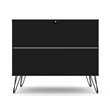 Eden Home 3-Drawer Contemporary Wood Dresser in Black (Set of 2)