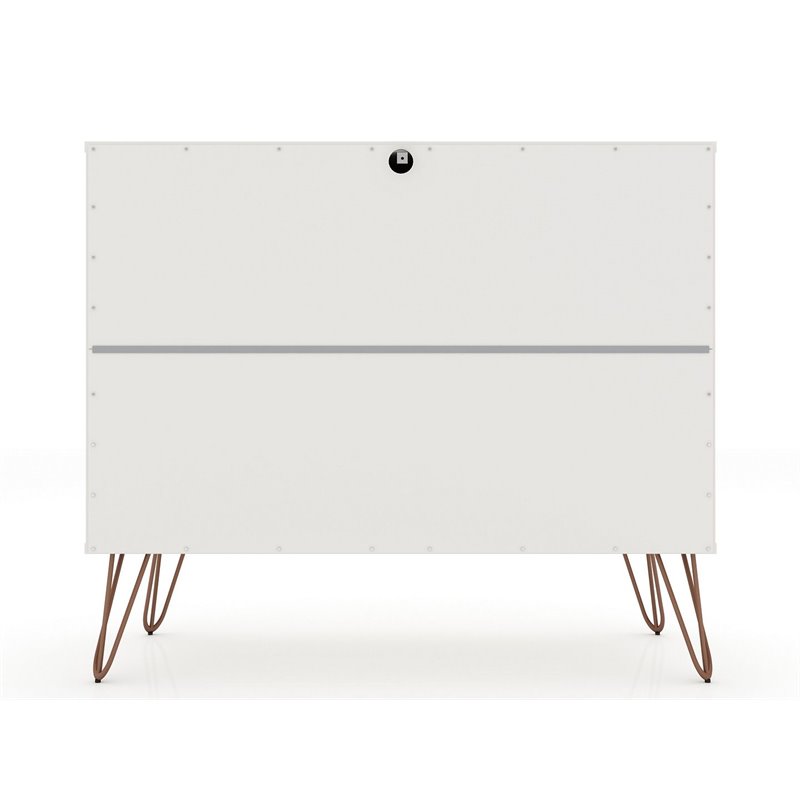 Eden Home 3-Drawer Contemporary Wood Dresser in White (Set of 2)