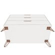 Eden Home 3-Drawer Contemporary Wood Dresser in White (Set of 2)