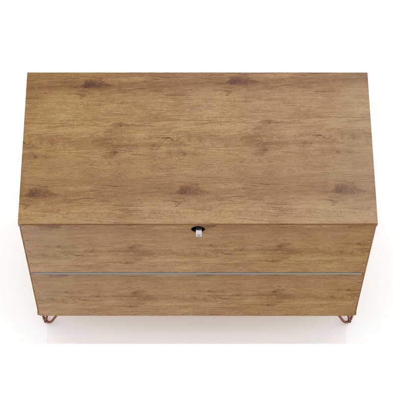 Eden Home 3-Drawer Contemporary Wood Dresser in Textured Gray/Natural (Set of 2)