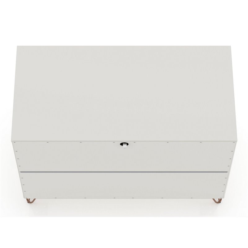 Eden Home 3-Drawer Contemporary Wood Dresser in Off White/Natural (Set of 2)
