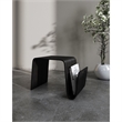 Eden Home Contemporary Plywood/Ashwood Veneer End Table in Black